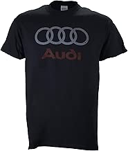 Audi Distressed Logo on a Black T Shirt - coolthings.us