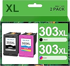 HALLOLUX 303 XL Remanufactured Ink Cartridges Replacement for HP 303 303XL 303 XL for HP Envy Photo 6220 6230 7134 7830 6234 6232 7130 (Black Tri-Color, 2-Pack)