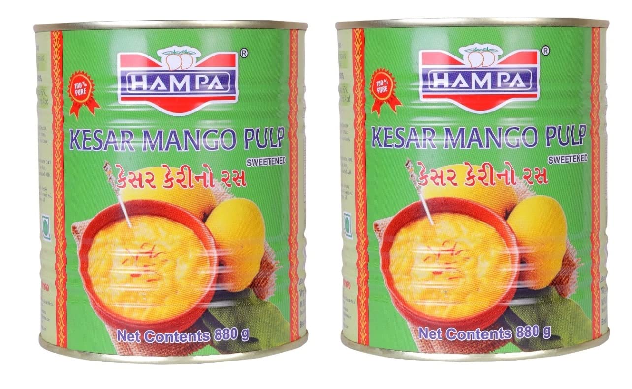 MADRIC HAMPA Kesar Pure Mango Pulp/Aamras Tin with No Added Preservative Sweetened - 850 Grams Pack of 2 (B0C1HGKT89) Amazon Price History, Amazon Price Tracker