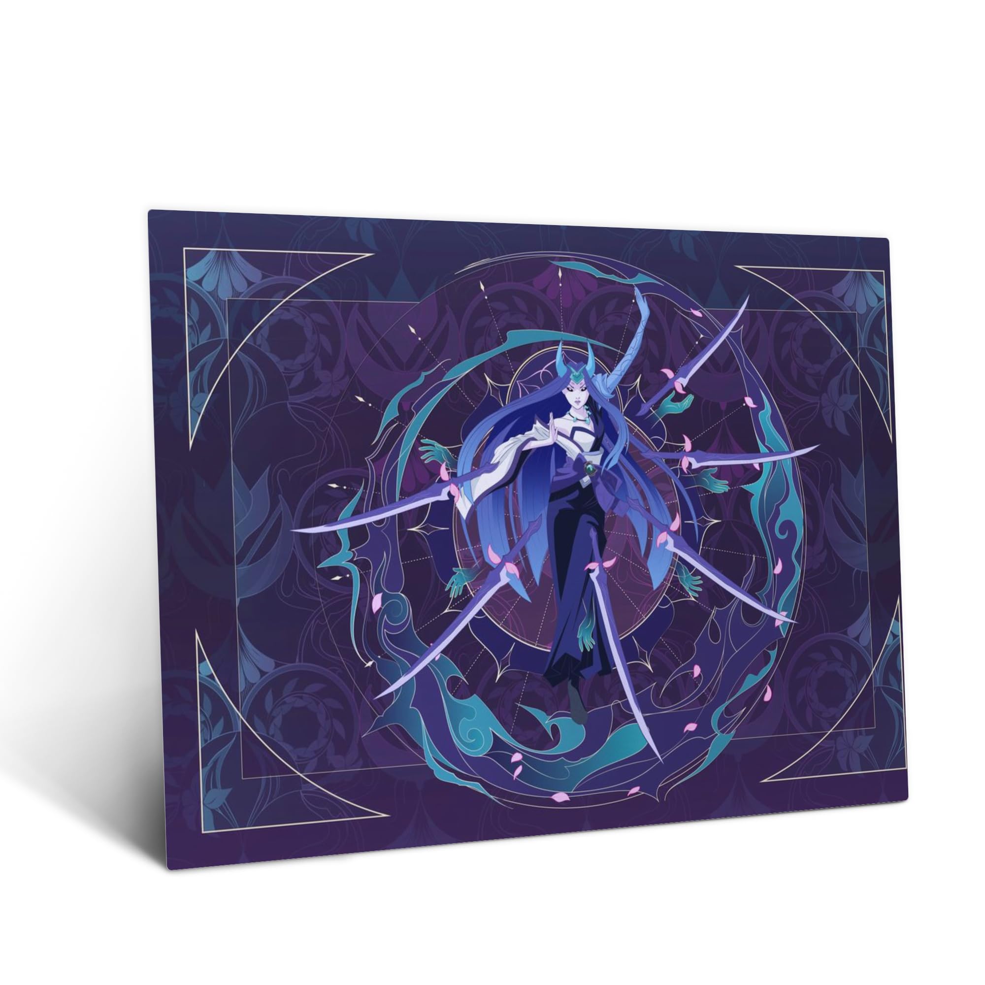 Displate Metall poster League of Legends Irelia Größe L | Bilder Wanddeko Wohnzimmer & Schlafzimmer Wandbilder, Geschenk. Wandkunst mit Magnet-Befestigung, ohne Bohren.