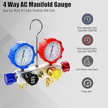 R410A冷媒とブラス製マニホールドゲージセット Amazon.co.jp: Xtahdge シングルマニホールドゲージ、クリア