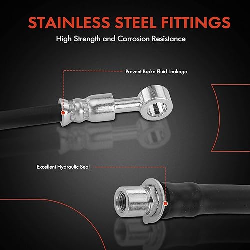 Miniatura 4 de A-Premium Manguera hidráulica de freno del acompañante compatible con los modelos Chevy y GMC - Captiva Sport 2014-2015, Equinox 2017, Terrain 2017