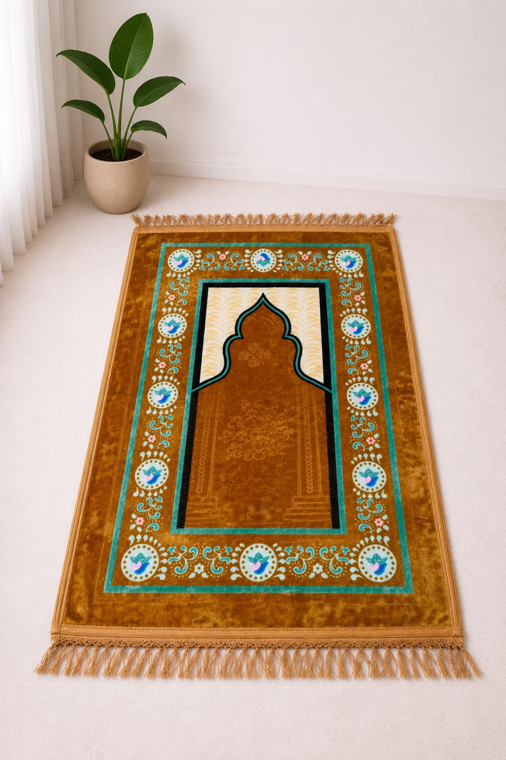 Janamaz Prayer Mat - Turkey Velvet, Aasan Comfort -7