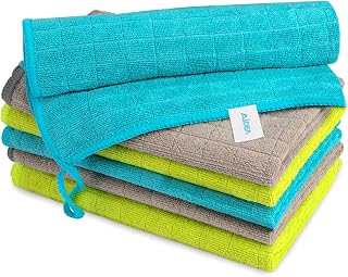 AIDEA Microfiber Cleaning Cloths-6PK, Kitchen Towels Cleaning Dish Cloths Softer Highly Absorbent, Lint Free Streak Free for Tackling Any Cleaning Job (14''x16'')