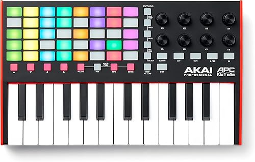 Miniatura 9 de Akai Professional APC Key 25 MK2 - Controlador de teclado USB MIDI de 25 teclas para lanzamiento de clip con Ableton Live Lite, 40 almohadillas RGB