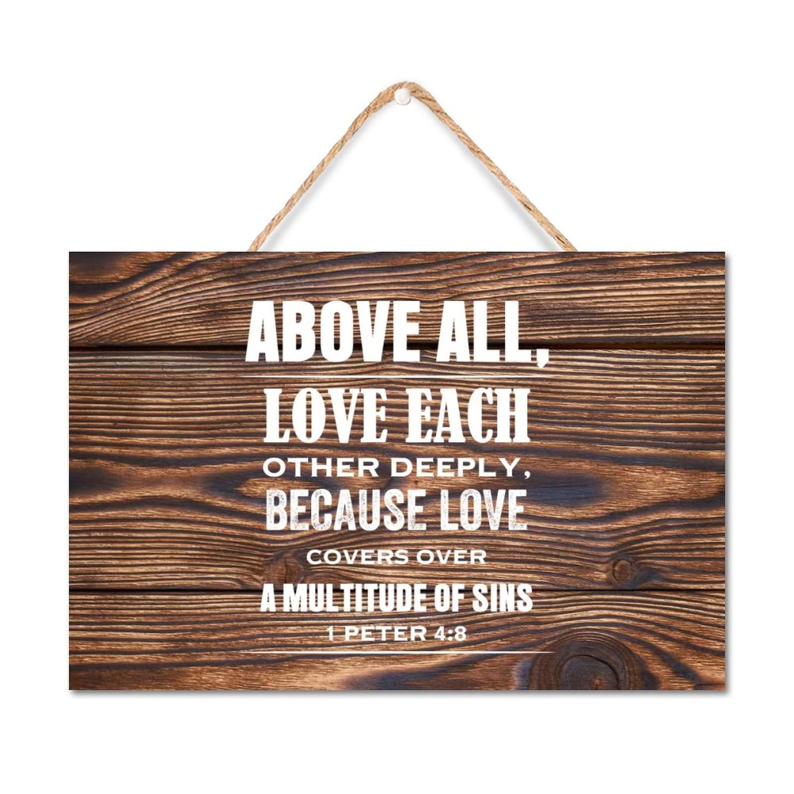 Plaque de porte en bois souvenir de mariage pour célébrer l'amour profond