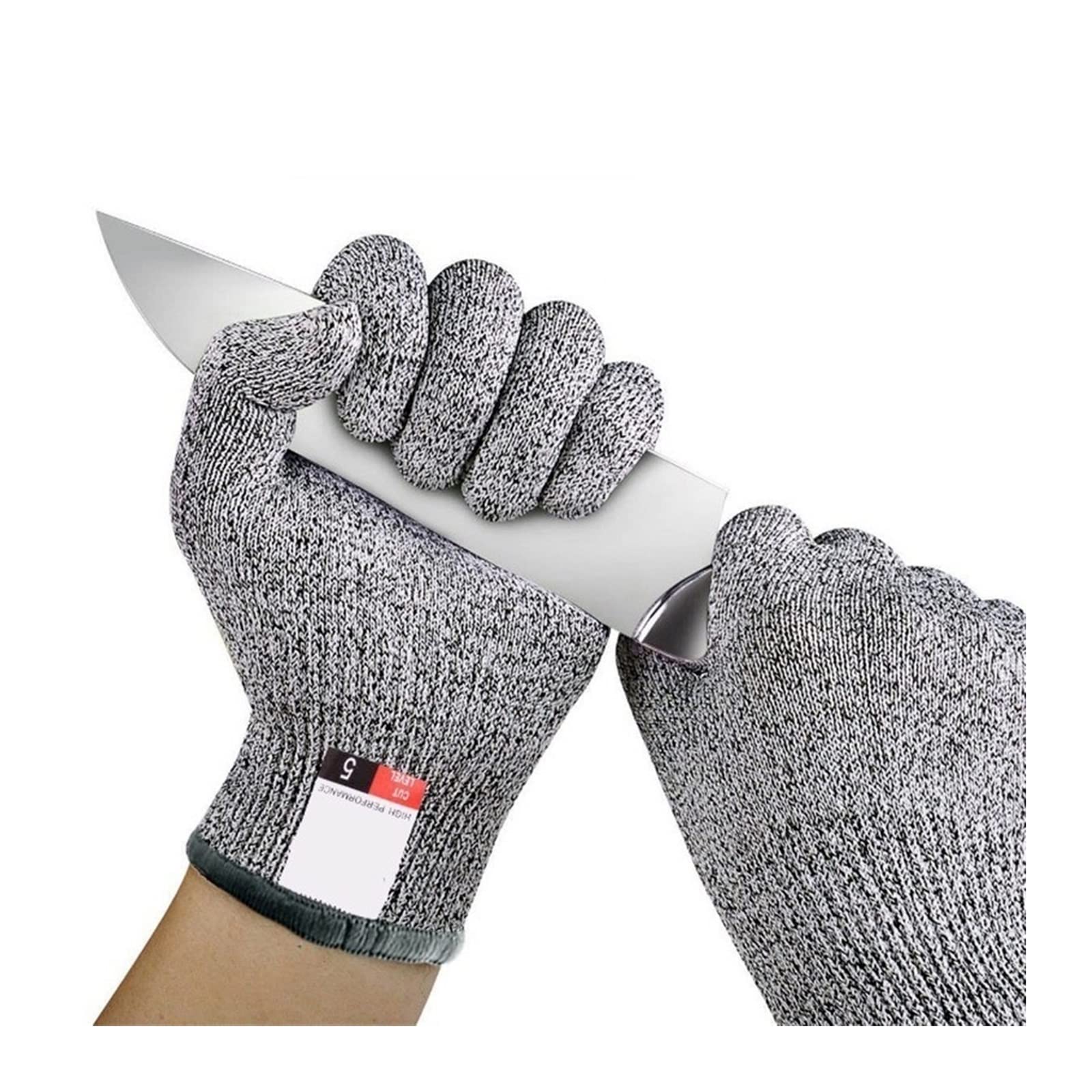 Anti Cut Gloves High-strength Level 5 Protection Safety Anti Cut Gloves Outdoor Hiking Hurt Cut Resistant Gloves Work Gloves Apply To Wood Carving, Carpentry And Knife Working - Work Gloves(L)