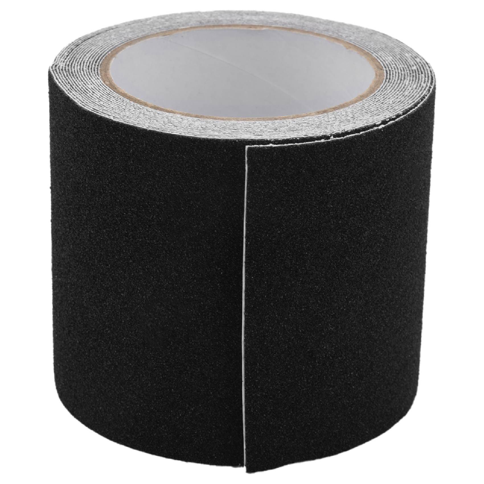 5X Cinta para Escaleras Antideslizante - Pasos de Seguridad Impermeables para Interiores y Exteriores, Grano 80, Negro, 5 M