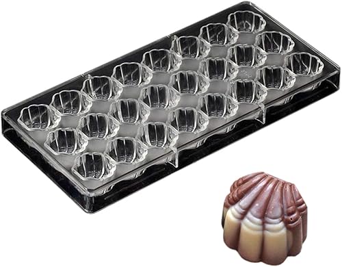 Molde de policarbonato para chocolate, molde de caramelo de plástico duro transparente para hornear, herramientas de pastelería (19308)