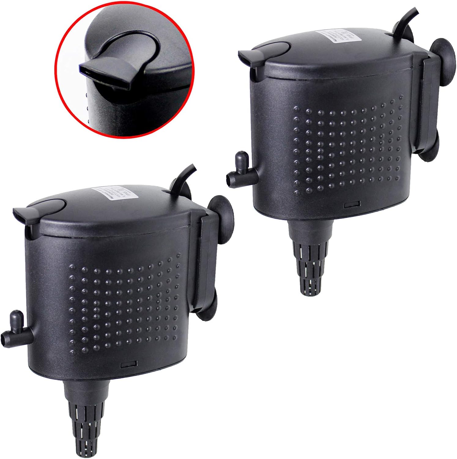 AQUANEAT 2 PCs 650 GPH Powerhead Submersible Aquarium Water Pump Undergravel Filter Sponge Filter Hydroponics