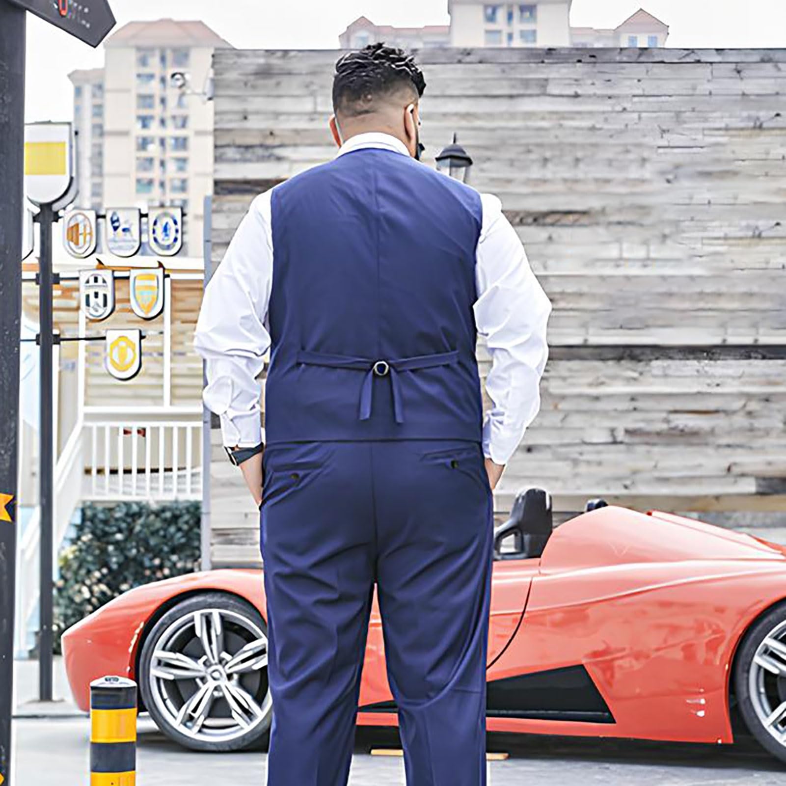 Gilet Estivo Da Uomo Per Taglie Forti E Alte, Classico Gilet Monopetto Da Matrimonio, Gilet Leggero Da Lavoro