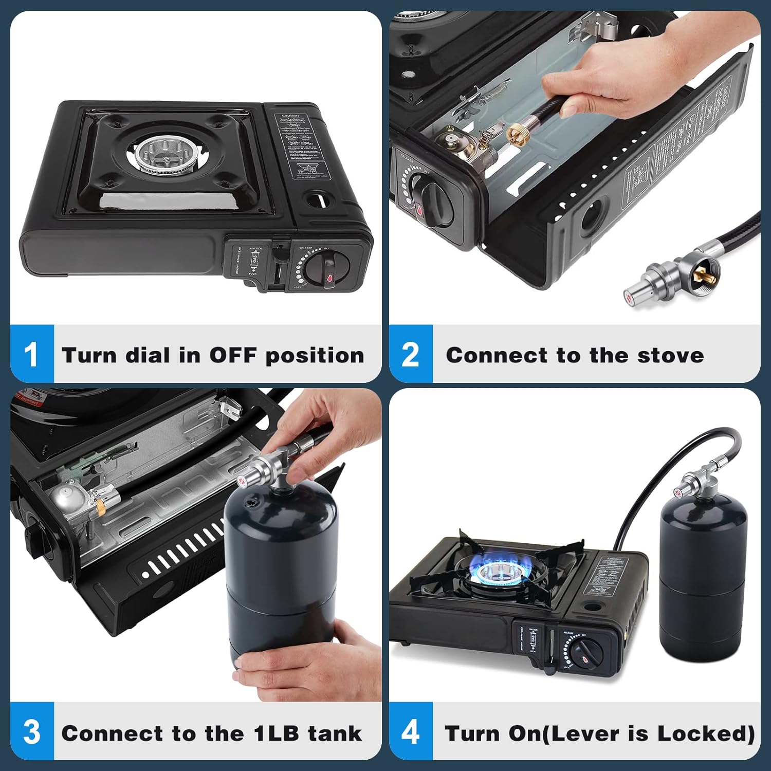 Buy WADEO Dual Fuel Camping Stove Replacement Hose, 3FT CGA600 & M16*1