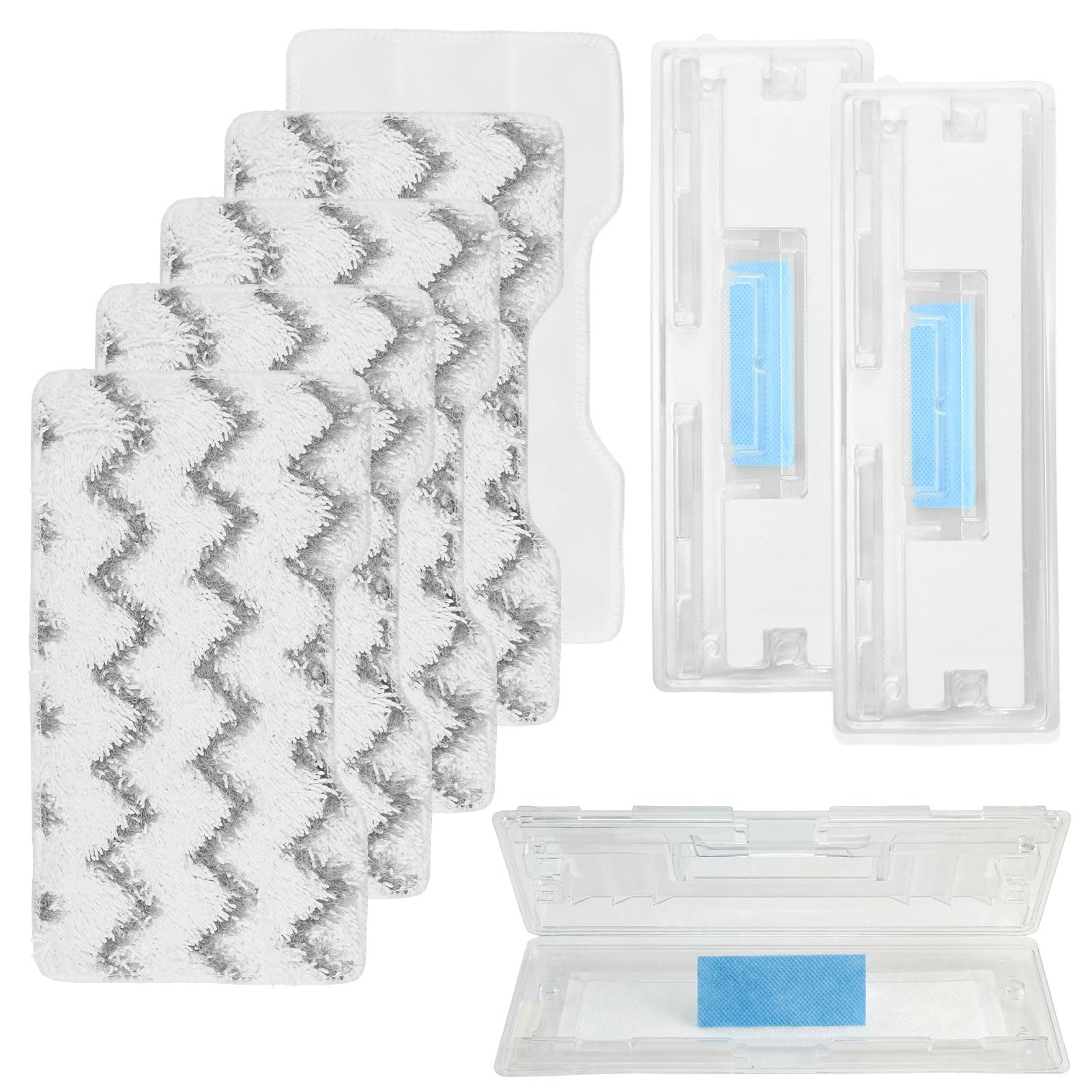 Re-usable Pad Refills Compatible with Shark VacMop Vacuum Spray Mop - 5 Pads and 3 Dirt Chambers, Refills for Shark VacMop Pads, Washable Microfiber Pads for VM200UK, VM200UKPL, VM200UKGN Model (B) โ image 1