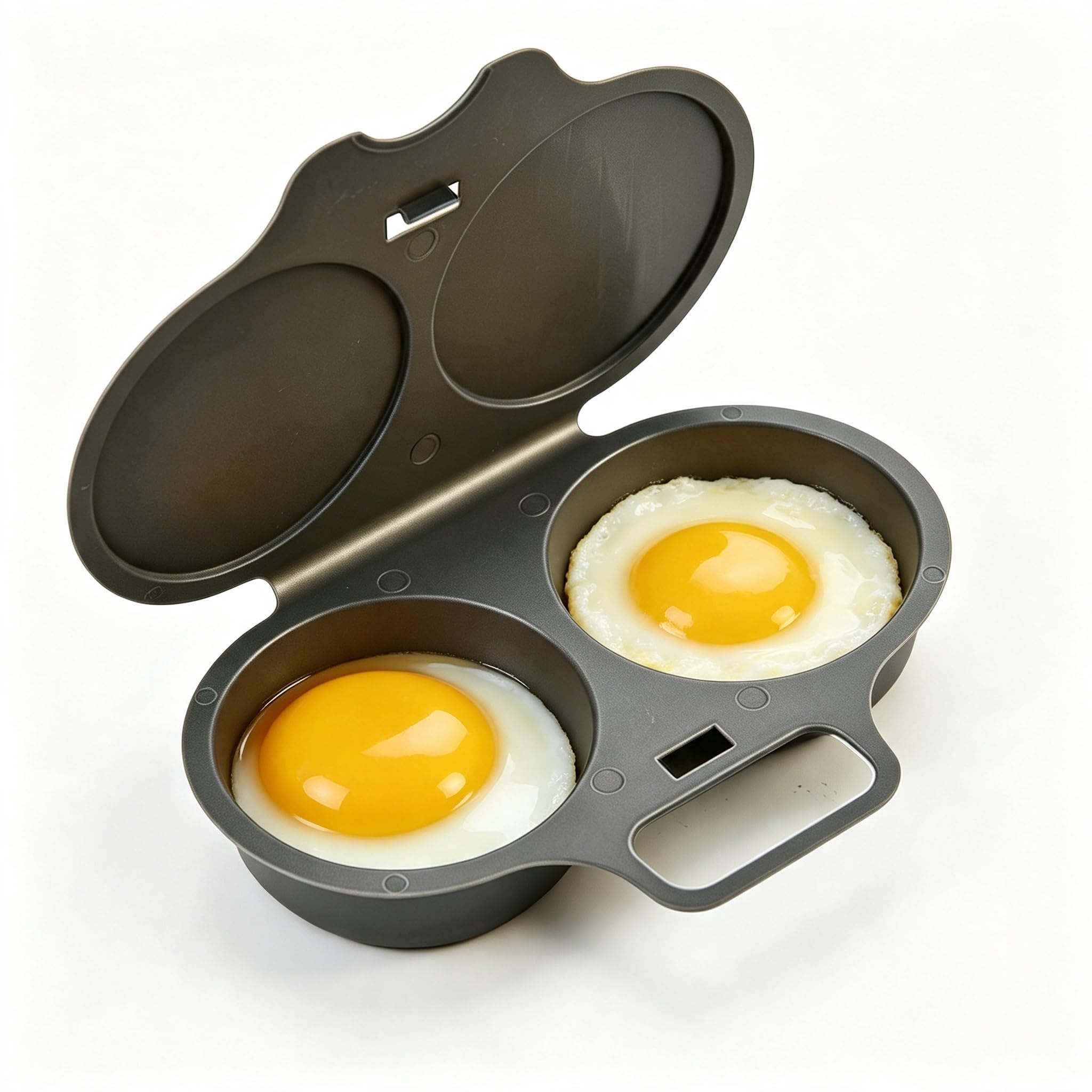 Dual Cavity Microwave Egg Poacher, New Microwave Egg Poacher (Black)
