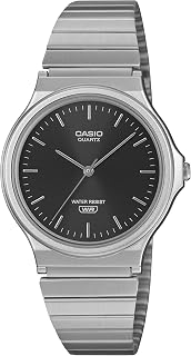 Casio Collection Mens Watch with Black Dial and Silver Strap MQ-24DA-1AEF