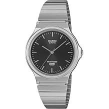 Casio Collection Mens Watch with Black Dial and Silver Strap MQ-24DA-1AEF