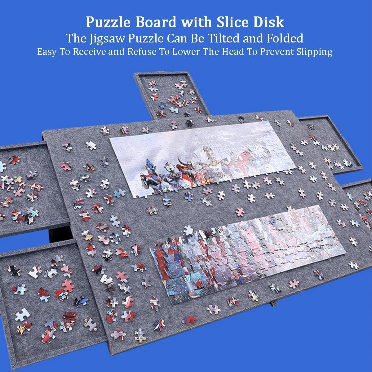 Felt Jigsaw Puzzle Board,with 2-in-1 Designed Stand & Cover, with 6 Drawers,Lightweight & Portable,for Jigsaw Puzzle 1000 Pieces