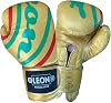 Leon Curved Leather Kick Boxing and Muay Thai Gloves Gold