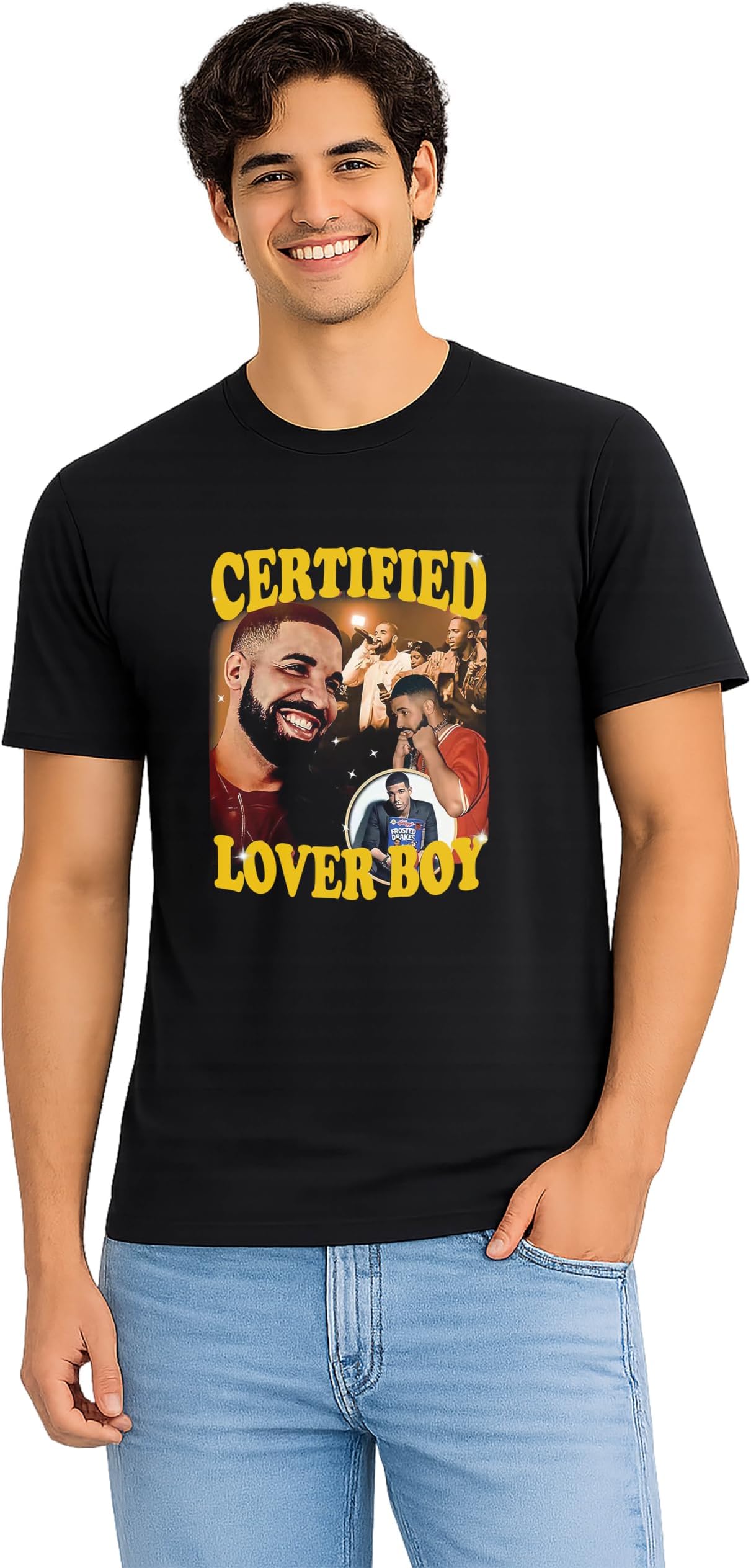 I-Drip Printed T-Shirt for Men | Regular Fit | Front and Back Music Lover Print Graphic Tee | Casual Streetwear Unisex Round Neck Half Sleeve Cotton T Shirt