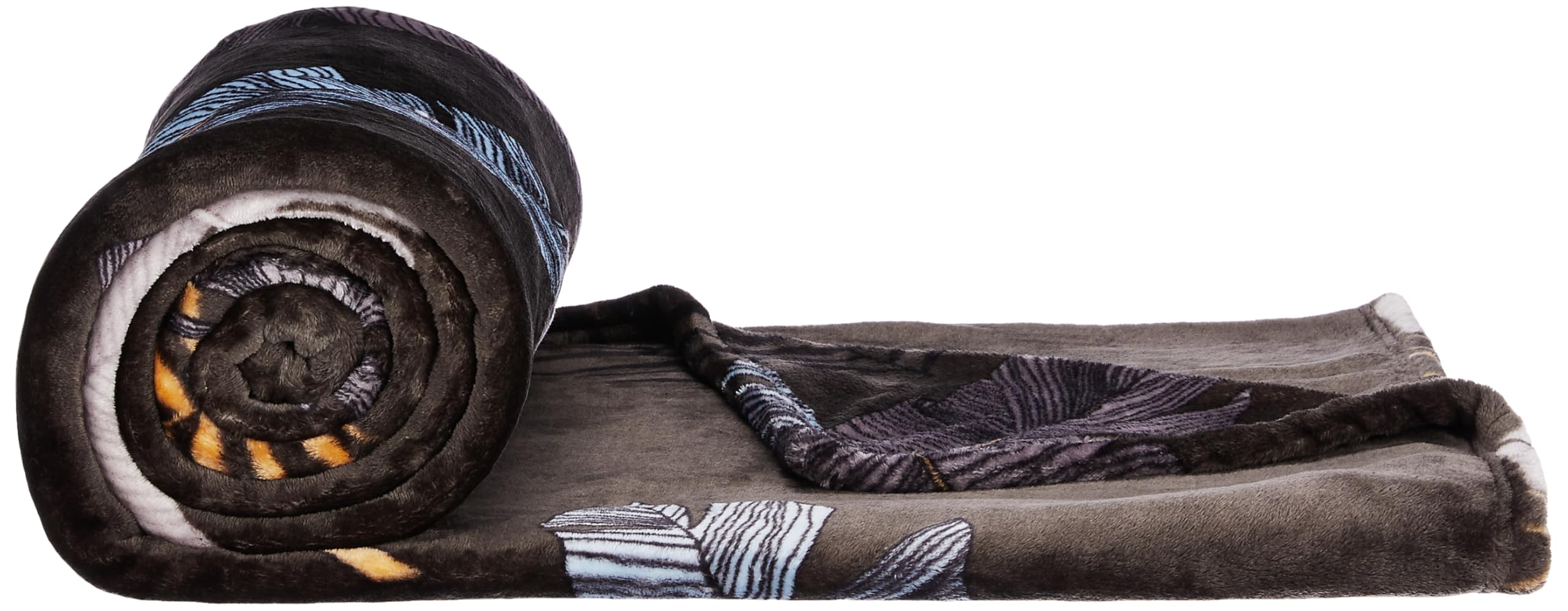 amazon basics Polyester Single Sized Plush Blanket | (350 GSM) | (Dark Grey)