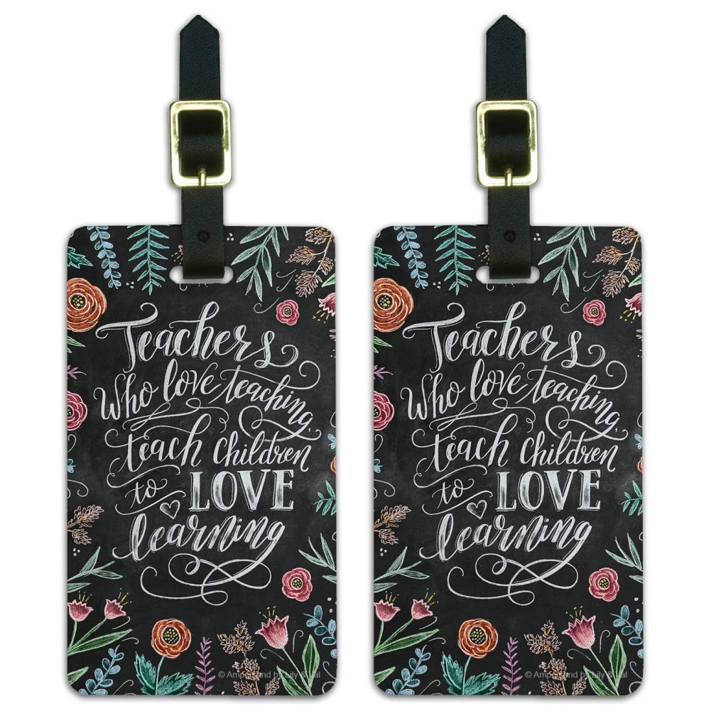 Teachers Who Love Teaching Children Lea Luggage ID Tags Cards Set of 2
