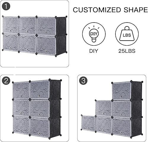 Vista 6 de Armario organizador de zapatos, 24 pares de zapateros, armario organizador de zapatos, armario de zapatos apilable de pie estrecho con puertas