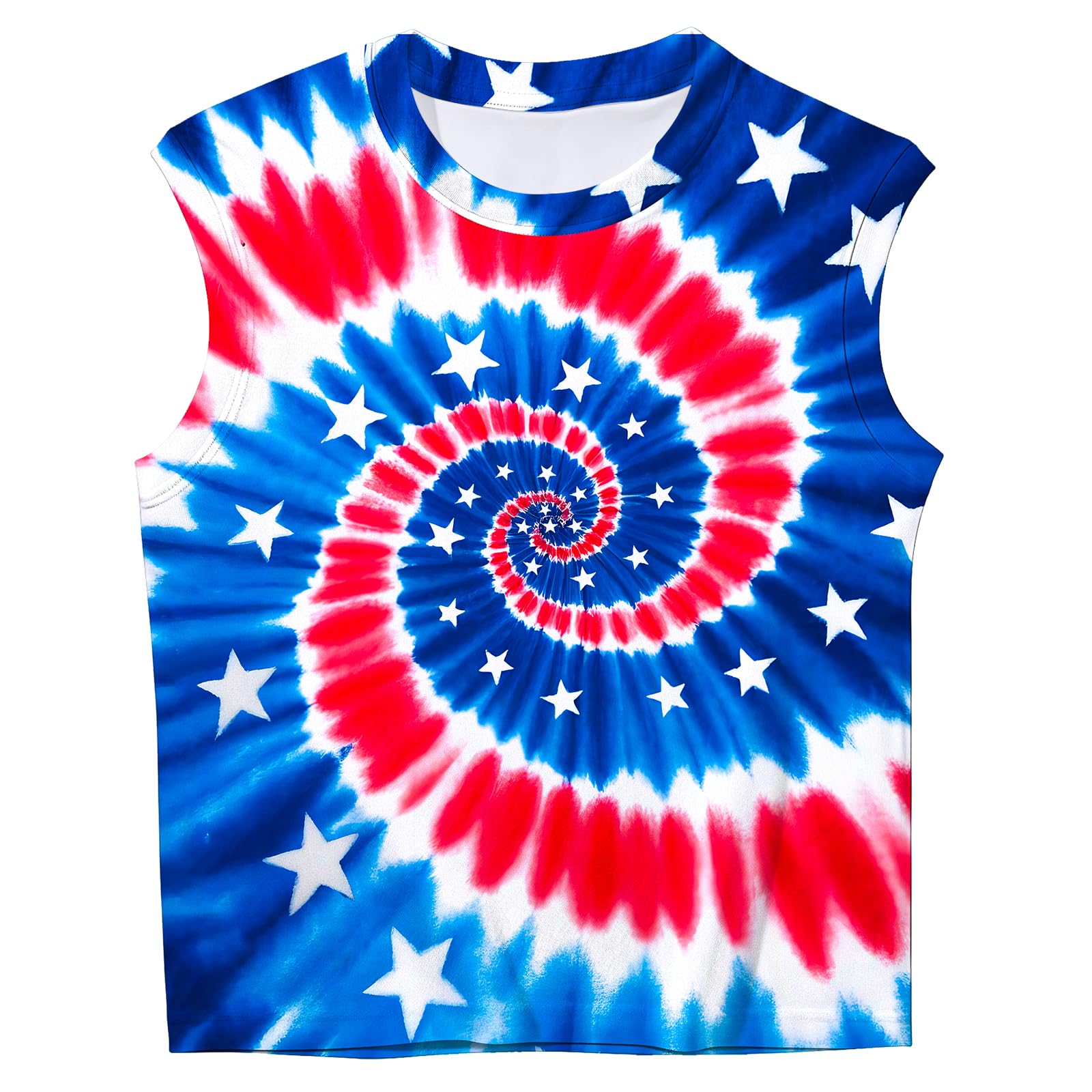 Kids Tie Dye Tank Top Sleeveless Summer Shirt 6-14 Years
