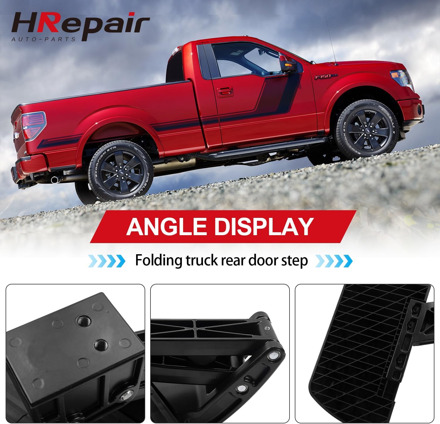 Rear Bed Step fits for Ford F150 2006-2014 Retractable Bumper Tailgate Step,Replacement AMP Research BedStep 75302-01A
