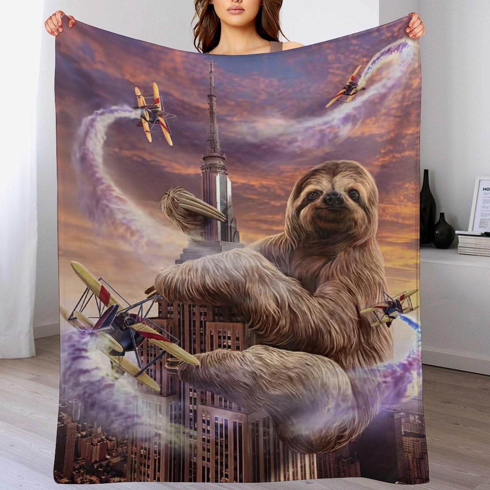 Manta para cama de franela con acabado de tacto aterciopelado premium