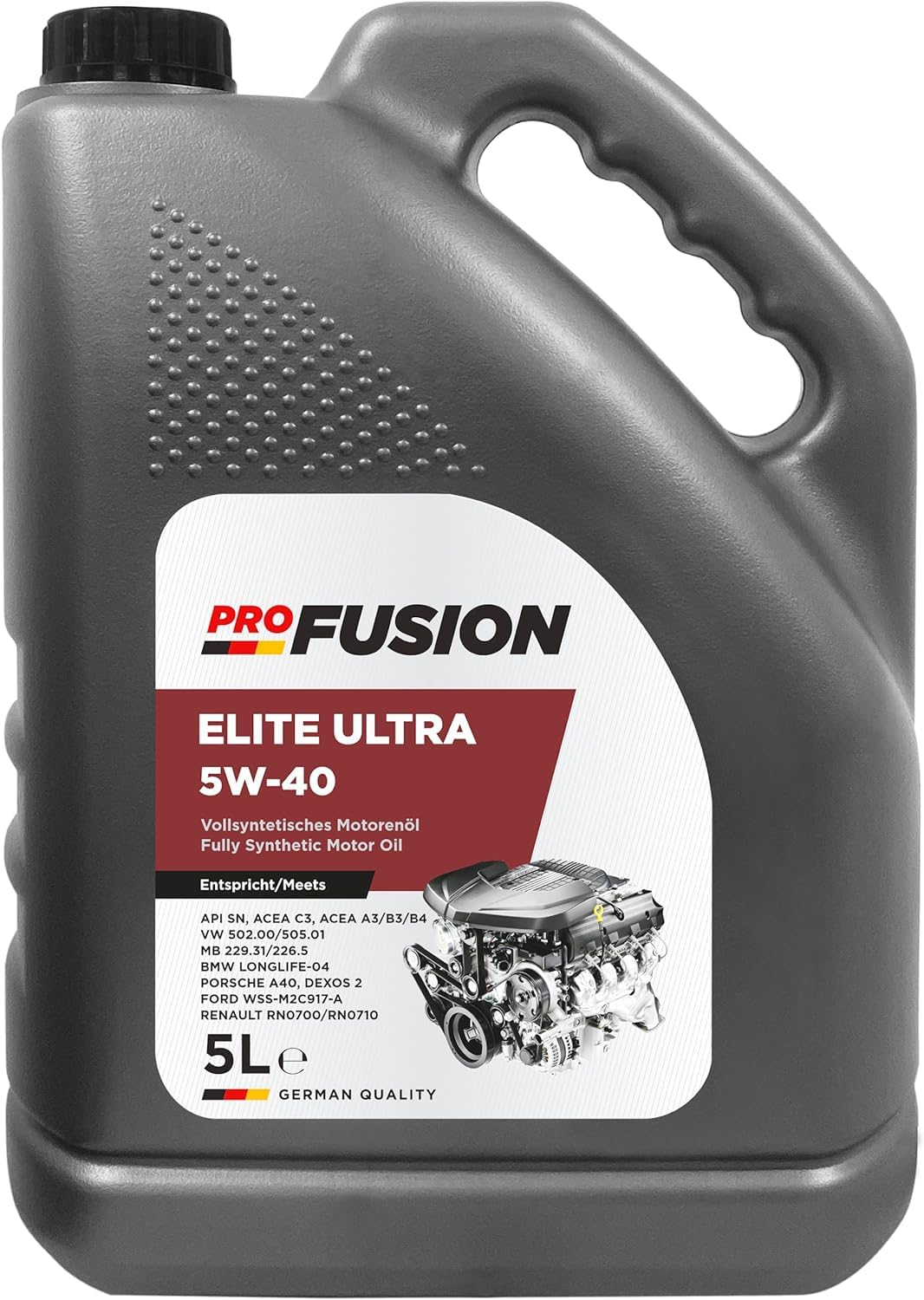 ProFusion Aceite para Motores Gasolina y Diésel 5W-40 C3 – Lubricante Sintético para Coche – Pack de 2 x 5L = 10L