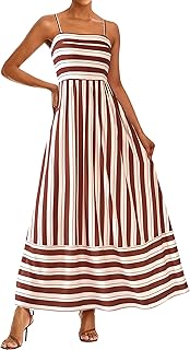 PRETTYGARDEN Summer Dresses for Women 2025 Beach Maxi Dress Spaghetti Strap Floral Boho A Line Wedding Guest Flowy Long Dress - Buy now