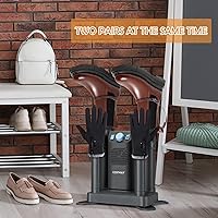 Vista 9 de COSTWAY Boot Dryer, Shoe Dryer with 180 Mins Timer & Heating Blower, Ozone Disinfection, Extendable Design