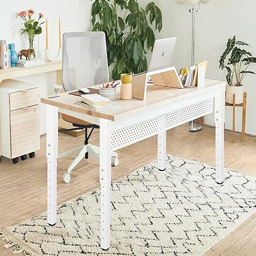 Miniatura 8 de QLLY Patas de mesa cuadradas ajustables, 24-40 pulgadas, 23.6-39.4 in, patas de mesa personalizadas para oficina en casa, juego de patas para