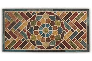 Mohawk Home Woodblock Design Double Door Mats for Outdoor Entryway
