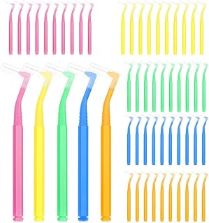 50 Cepillo Interdental, Angular Palillos Interdentales 5 Tamaño Cepillo Interdental Ultrafino Suaves Per Limpia Dientes Elimina La Placa Bacteriana