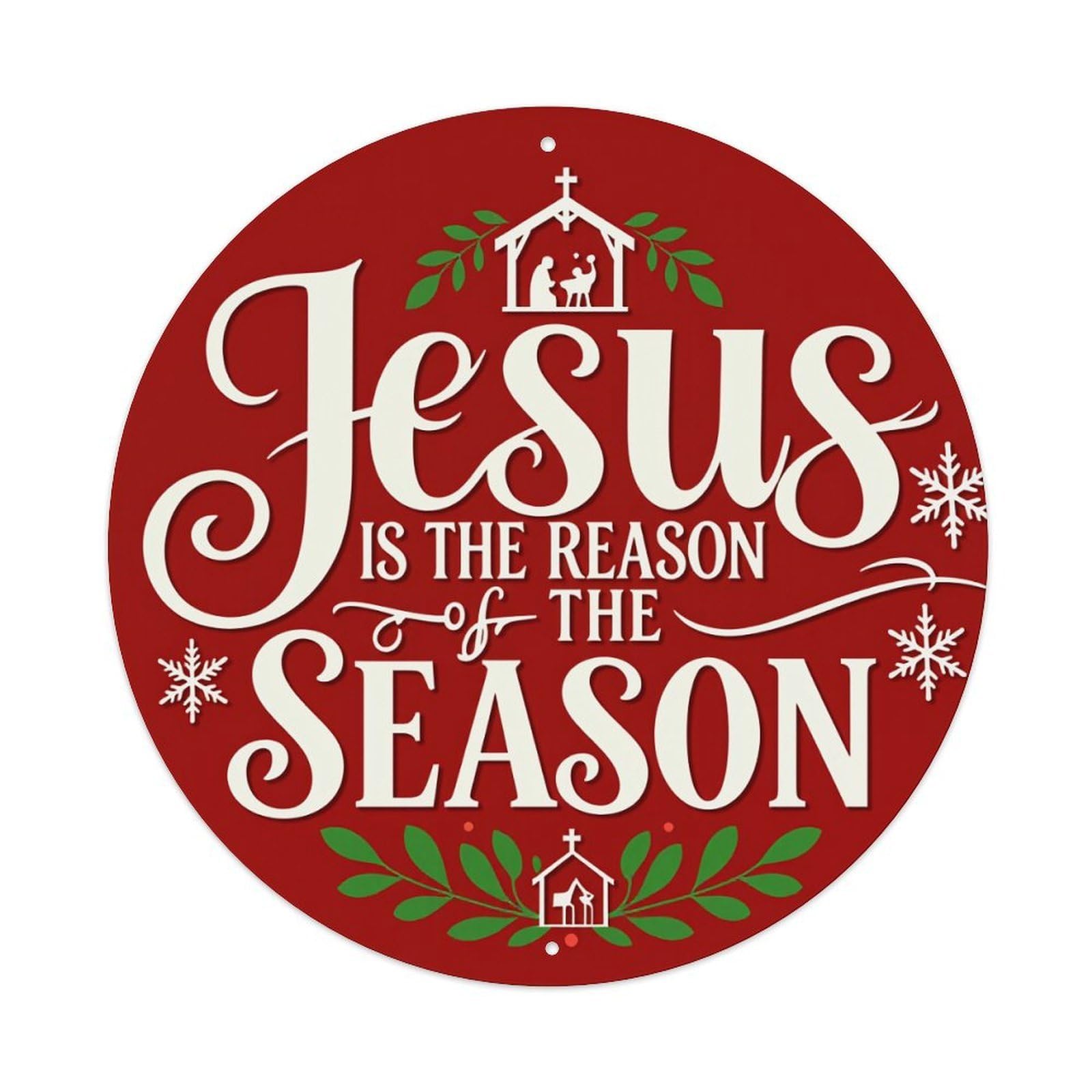 Jesus Is The Reason Of The Season Metal Tin Sign Vintage Garden Bedroom Cafe Bar Man Cave Home Wall Decor Metal Poster 8x8 inches