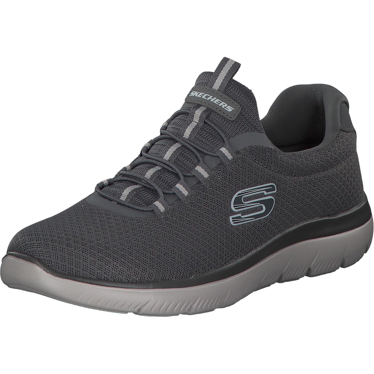 Skechers Homme Summits 52811 Espadrilles, Charcoal Mesh/​Trim, 45 EU