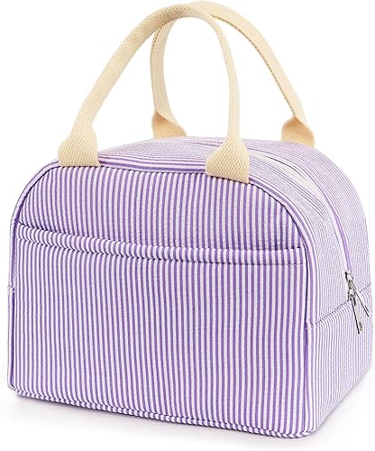 Miniatura 9 de Lonchera para mujeres, lonchera aislada con enfriamiento para viajes, trabajo, picnic, universidad, escuela, para adultos, de gran capacidad, con