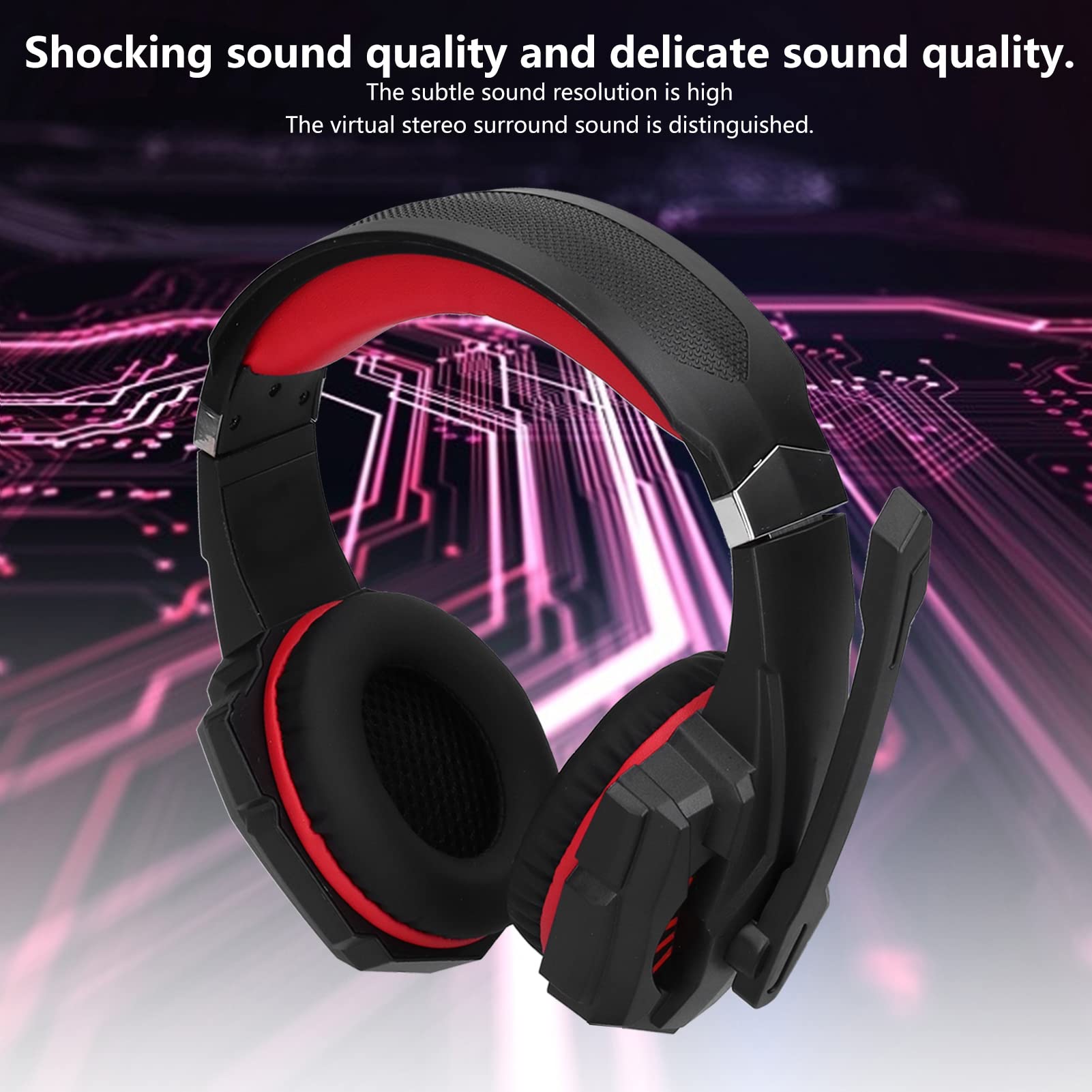 Amazon.co.jp: 有線ゲーミングヘッドセット、マイク付きステレオ