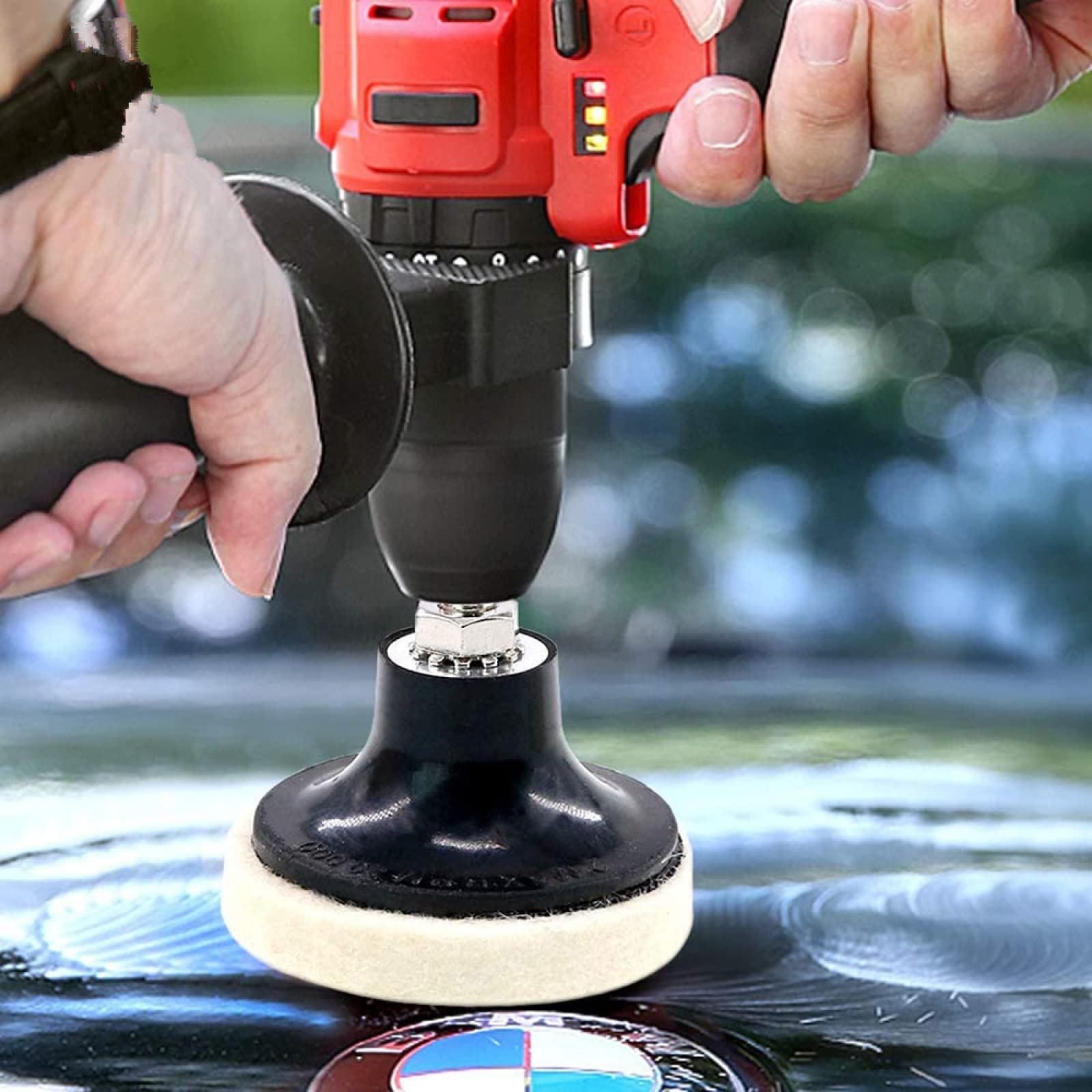 Tampone Lucidante Lana Grado Professionale 3 Pollici Per Trapano - Foto 7