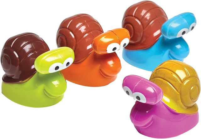 amscan 9902058 Racing Snail Toy Party Favor - 4 Pcs, Multi, Pack of 1