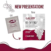 Vista 4 de Levadura de vino Lalvin K1-V1116 (paquete de 10) - Haz vino, sidra, aguamiel y kombucha en casa - Sobres de 5 g - Saccharomyces cerevisiae - Vendido
