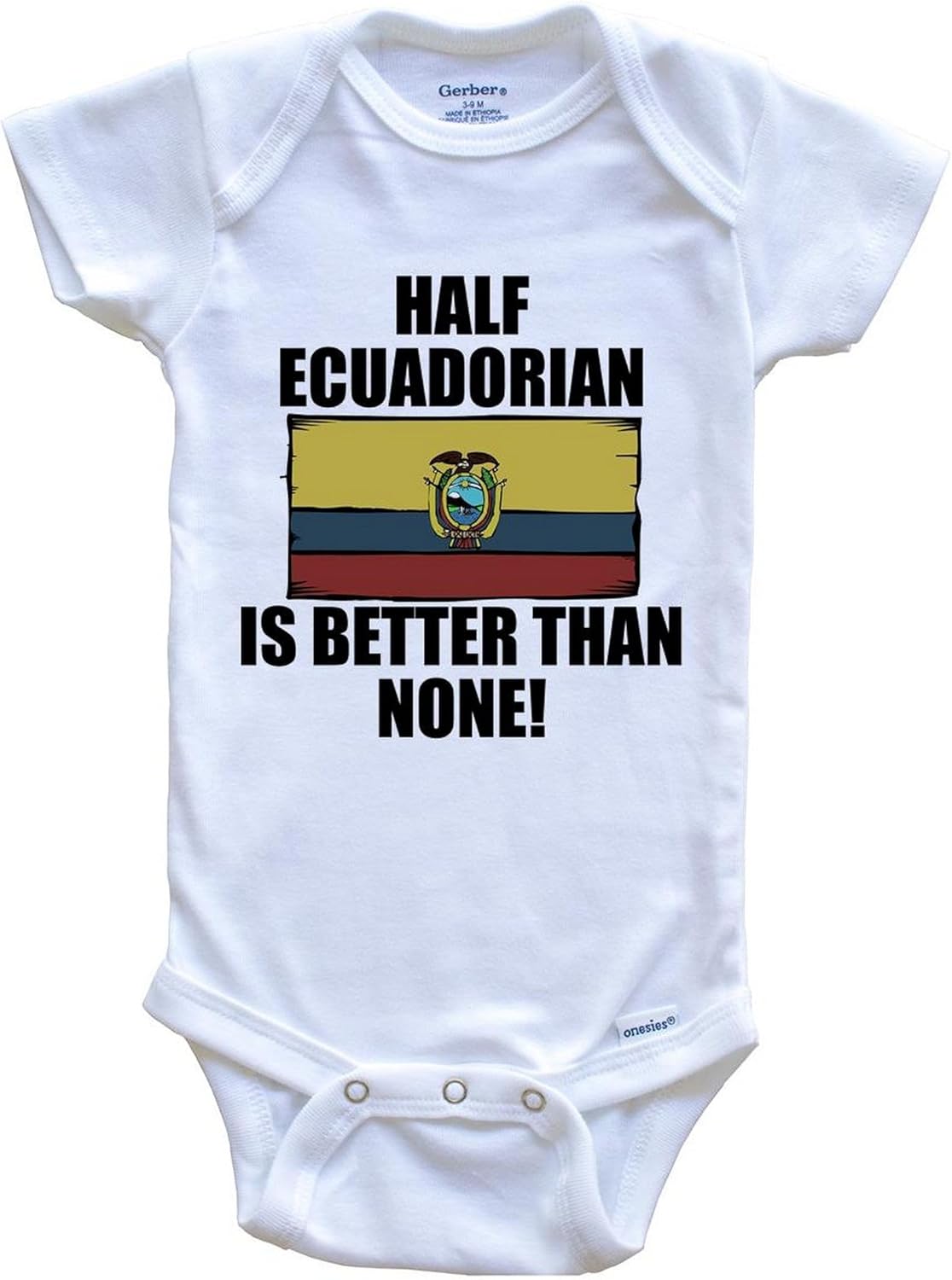 Ecuadorian American Baby Bodysuit Bundle (3 Piece Set)