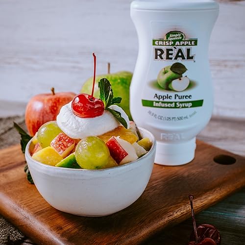 Miniatura 5 de Crisp Apple Reàl - Jarabe con infusión de puré de manzana, botella exprimible de 16.9 onzas líquidas (paquete de 3)