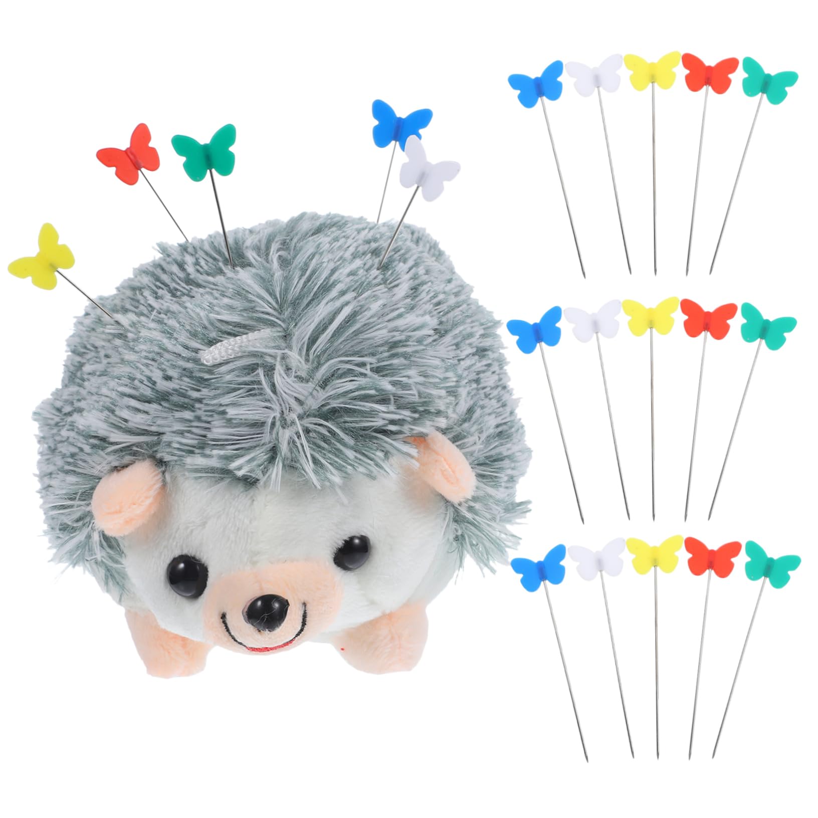 EXCEART 5juegos Alfiletero De Cartón Forma De Erizo Organizador De Agujas De Coser Diseño Bonito y Práctico Para Manualidades y Costura Incluye Almohadillas De