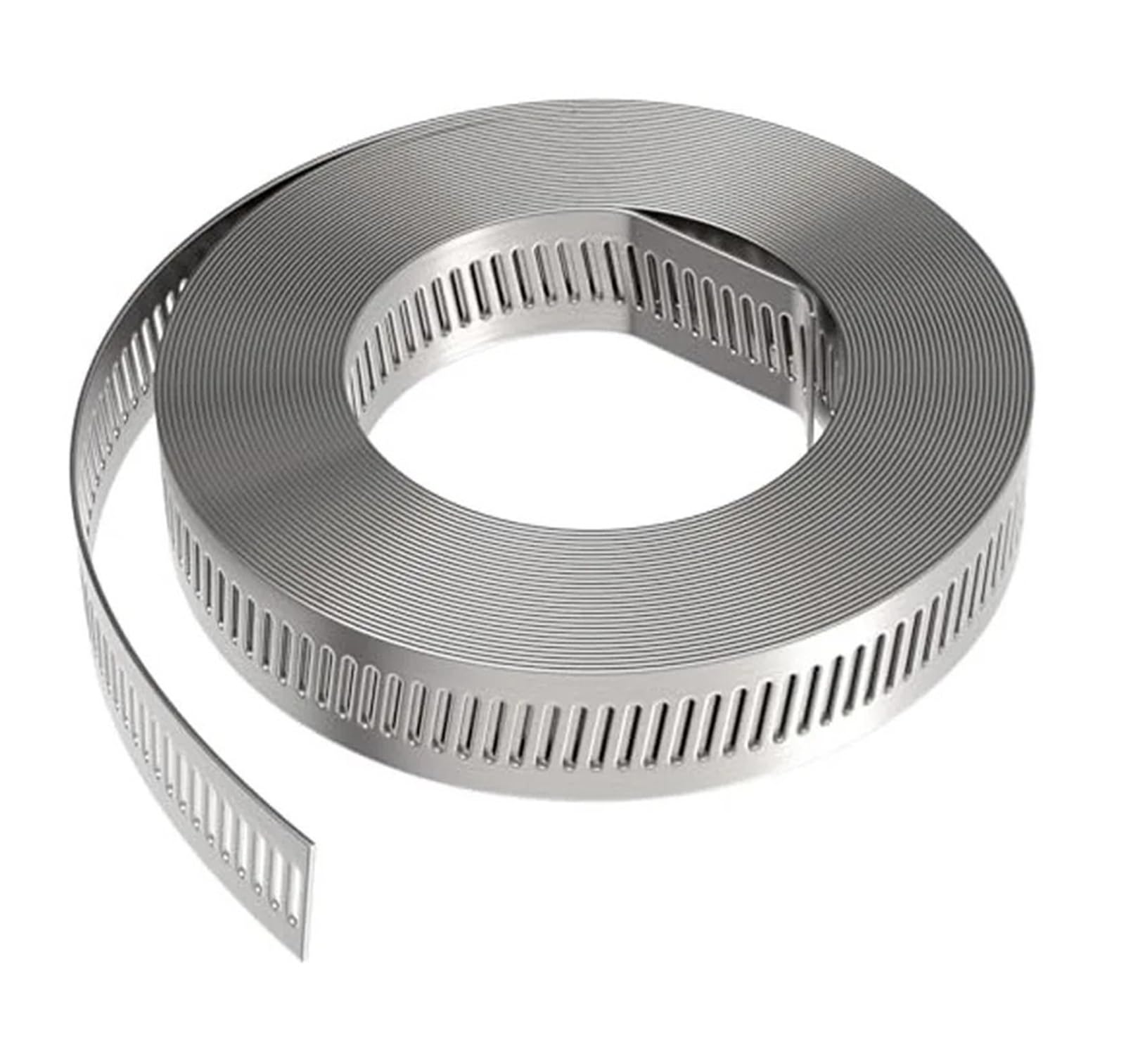 Abrazadera De Manguera Acero Inoxidable 304, Correa Metal Cortada A Medida, Engranaje Tornillo Sin Fin Ajustable Grande For Abrazaderas, Tubo Conducto(100m)
