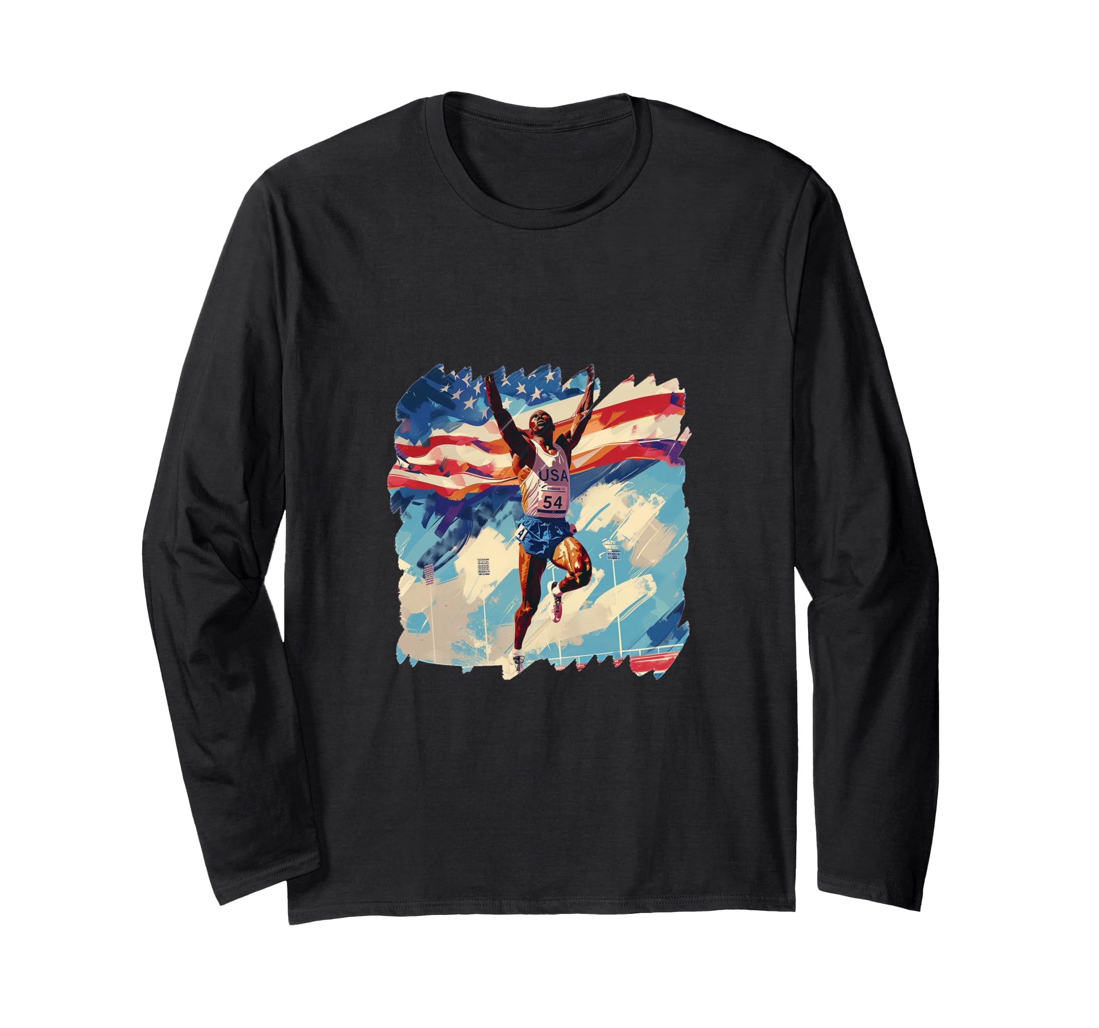 Amazon | チームUSAオリンピック陸上競技 長袖Tシャツ | Tシャツ