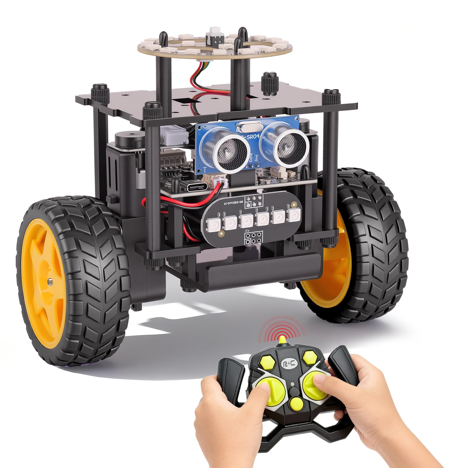 EggTailz Smart Robot Car Kit, Robot Toy for Kids Ages 8-12 12-16, Self-Balancing Remote Control Robotics Kit, STEM Educational Science Kit Gifts for Teen Boys Girls 8-10 12-14 15 16 Year Old