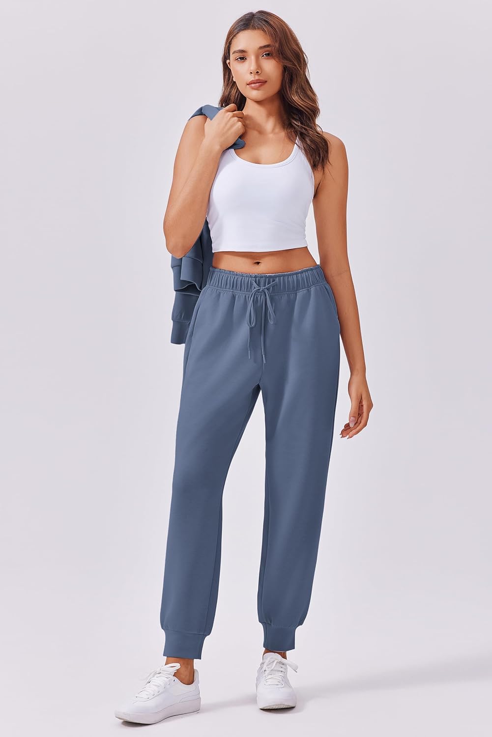 PINSPARK 2 Piece Sets for Women 2025 Fall Travel Outfits Long Sleeve Tracksuit Joggers Sets Half Zip Sweatsuit Matching Set - Image 5