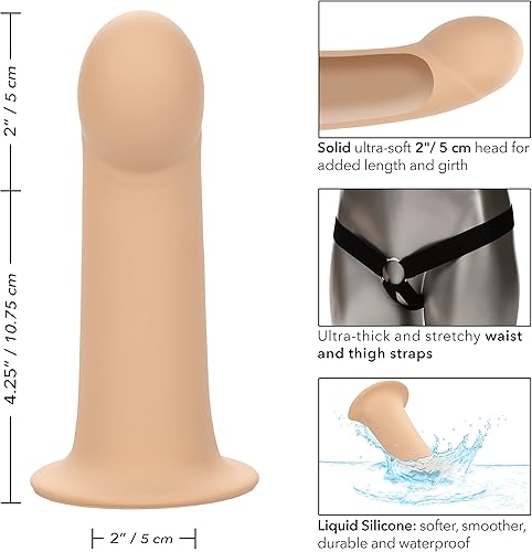 Miniatura 7 de CalExotics Performance Maxx Extensión con correa de arnés en la manga del pene - Marrón - SE-1633-45-3